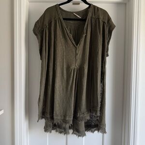 Free People Olive Tunic Top